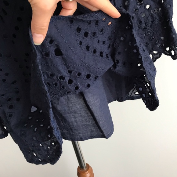 ~SOLD~ SAINTS + SECRETS Navy Blue Lace Dress - Picture 11 of 14